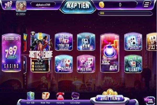Giao diện game tại 789 Club