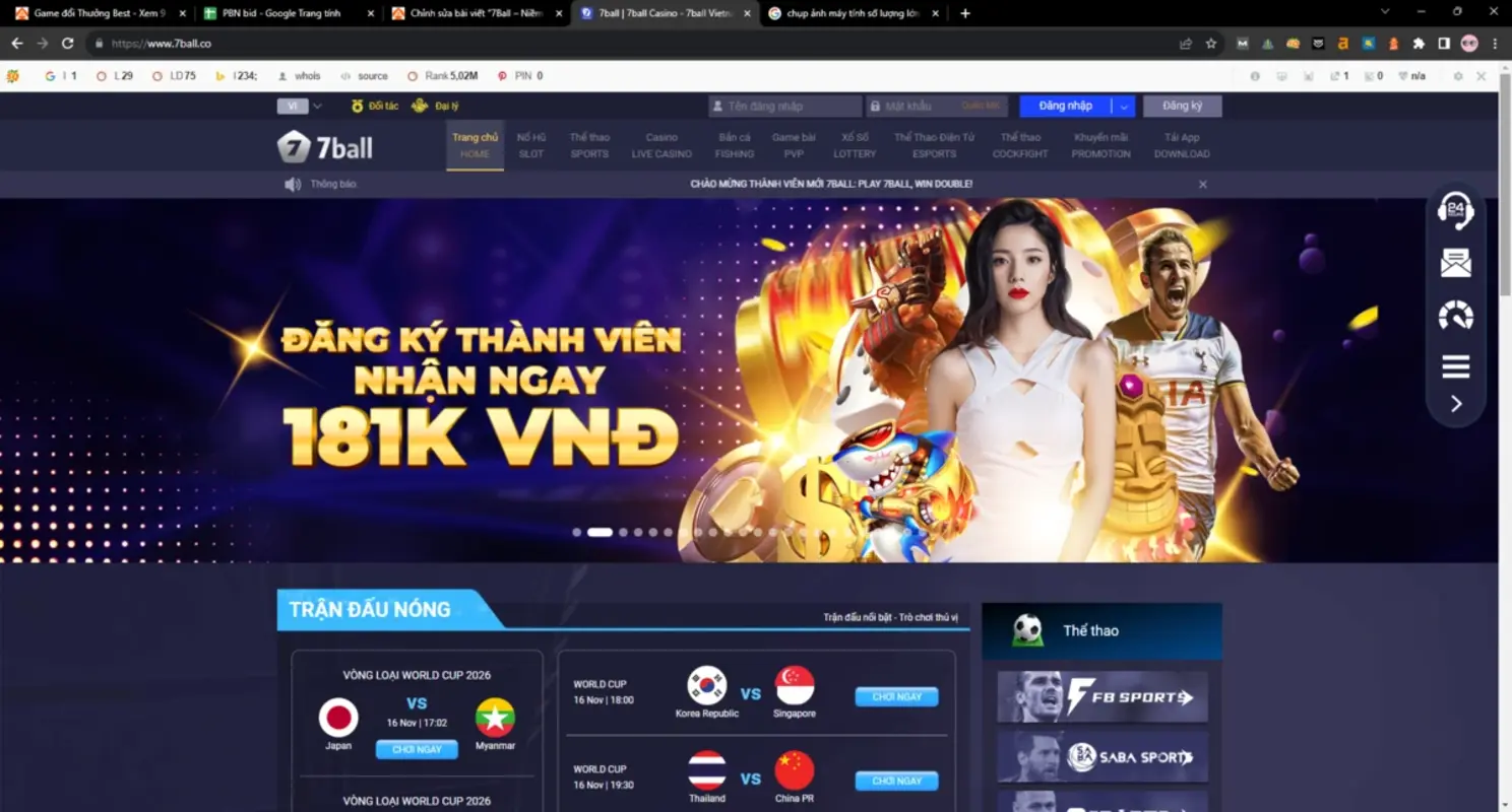 7Ball - Niềm kiêu hãnh của giới giải trí cá cược trực tuyến gioi-thieu-7ball